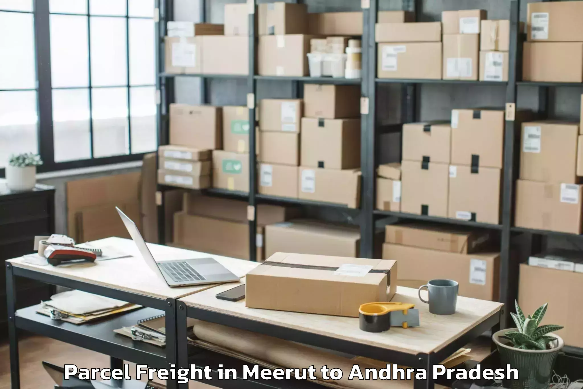 Leading Meerut to Jaggampeta Parcel Freight Provider